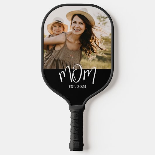 Raquette De Pickleball Mom Established Fun Script Photo (Verso)