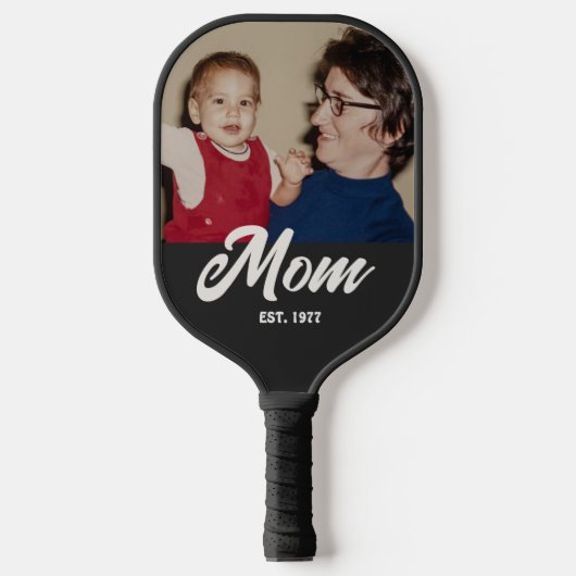 Raquette De Pickleball Mom Established Fun Script Photo (Recto)