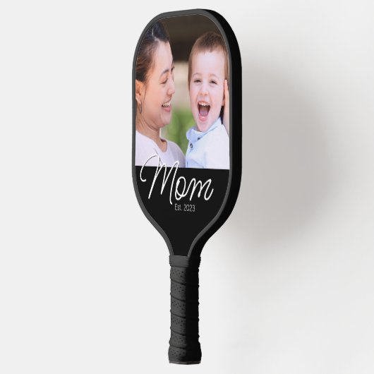 Raquette De Pickleball Mom Established Fun Script Photo (Gauche)