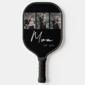 Raquette De Pickleball Mom Established Modern Bold Script Black 3 Photo (Verso)