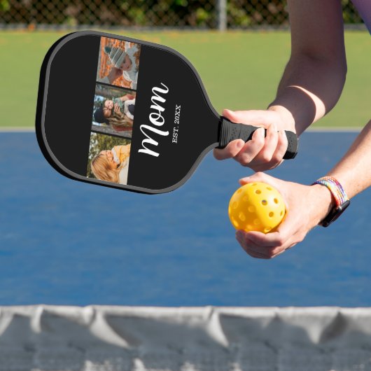 Raquette De Pickleball Mom Established Modern Script Black 3 Photo (Insitu)