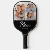 Raquette De Pickleball Mom Established Modern Script Black 3 Photo (Recto)