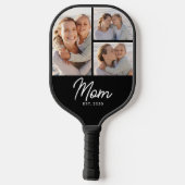 Raquette De Pickleball Mom Established Modern Script Black 3 Photo (Verso)