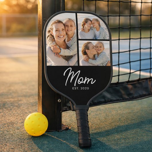 Raquette De Pickleball Mom Established Modern Script Black 3 Photo