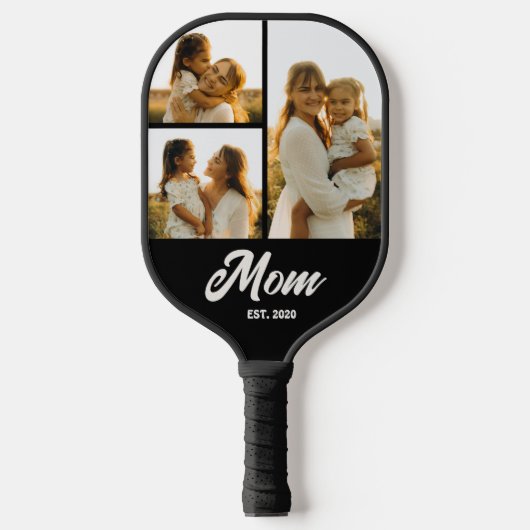 Raquette De Pickleball Mom Established Script Black 3 Photo (Recto)