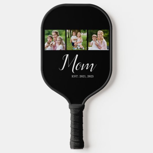 Raquette De Pickleball Mom Established Script Black 3 Photo (Recto)