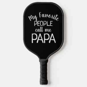 Raquette De Pickleball Mon préféré Appelez-moi Papa Noir