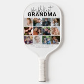 Raquette De Pickleball Monde meilleur grand-mère | Collage de photos (Recto)