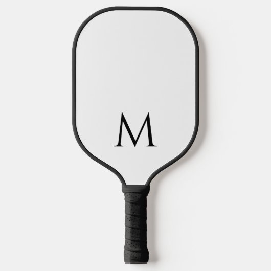 Raquette De Pickleball Mono gram Elegant noir et blanc Modèle deux côtés (Recto)
