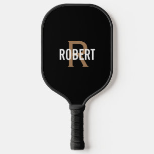 Raquette De Pickleball Monocolat d'or noir moderne nom mens pickleball pa