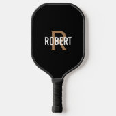 Raquette De Pickleball Monocolat d'or noir moderne nom mens pickleball pa (Verso)