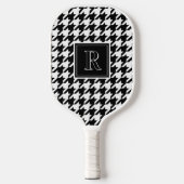 Raquette De Pickleball Monogram Houndstooth Pattern Black & White (Recto)
