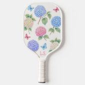 Raquette De Pickleball Monogram Hydrangea & Butterfly Pickleball Paddle (Verso)