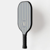 Raquette De Pickleball Monogram Rayures Milieu de Siècle Gris Colombe Cou (Gauche)