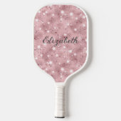 Raquette De Pickleball Monogram rose Parties scintillant étincelle tendan (Verso)