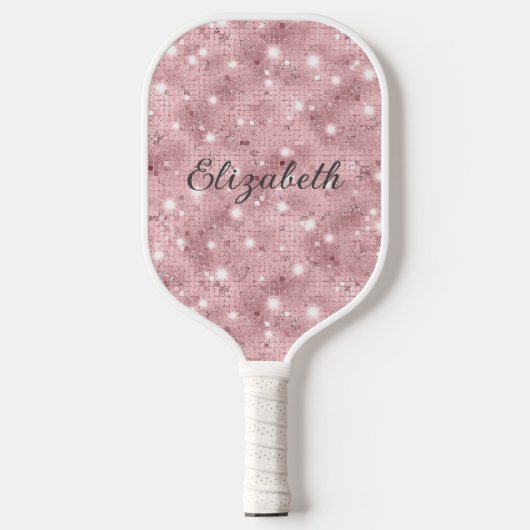 Raquette De Pickleball Monogram rose Parties scintillant étincelle tendan (Recto)