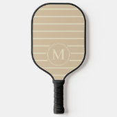 Raquette De Pickleball Monogram Sable couleur dune rayé milieu du siècle (Recto)