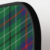 Raquette De Pickleball Monogram Script Nom Classique Carreaux Vert Tartan (Détail gauche)