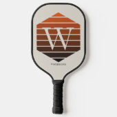 Raquette De Pickleball Monogram Sunset Gradient hexagon (Verso)