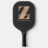 Raquette De Pickleball Monogram with Initial Z & Custom Name Personalized (Recto)