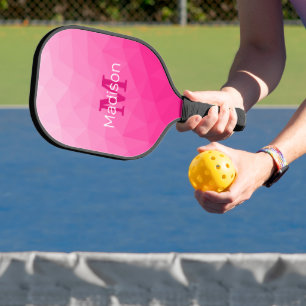 Raquette De Pickleball Monogramme à motif géométrique en maille dégradé r