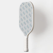Raquette De Pickleball Monogramme à rayures blanches gris minimal (Gauche)