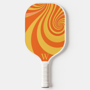 Raquette De Pickleball Monogramme à torsion rétro orange