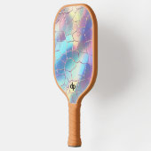 Raquette De Pickleball Monogramme Arrière - plan Holographique Foil Motif (Gauche)