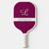 Raquette De Pickleball Monogramme avec nom Pickleball Paddle (Recto)