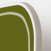 Raquette De Pickleball Monogramme avec Sunburst & nom Light Olive (Détail gauche)