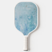 Raquette De Pickleball Monogramme bleu et blanc classique (Verso)