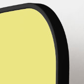 Raquette De Pickleball Monogramme bleu foncé jaune moderne (Détail gauche)