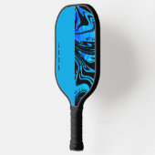 Raquette De Pickleball Monogramme bleu lisse et uni (Gauche)