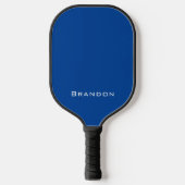 Raquette De Pickleball Monogramme bleu marine moderne de base (Recto)
