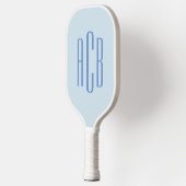 Raquette De Pickleball Monogramme bleu simple à trois lettres (Gauche)