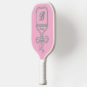 Raquette De Pickleball Monogramme Bow rose Pickleball Paddle (Gauche)