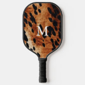 Raquette De Pickleball Monogramme Brown de vache (Recto)