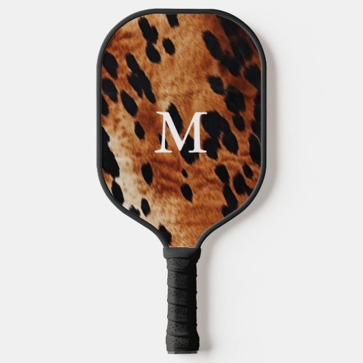 Raquette De Pickleball Monogramme Brown de vache (Recto)