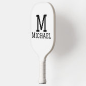 Raquette De Pickleball Monogramme capital masculin ajouter nom simple cla (Gauche)