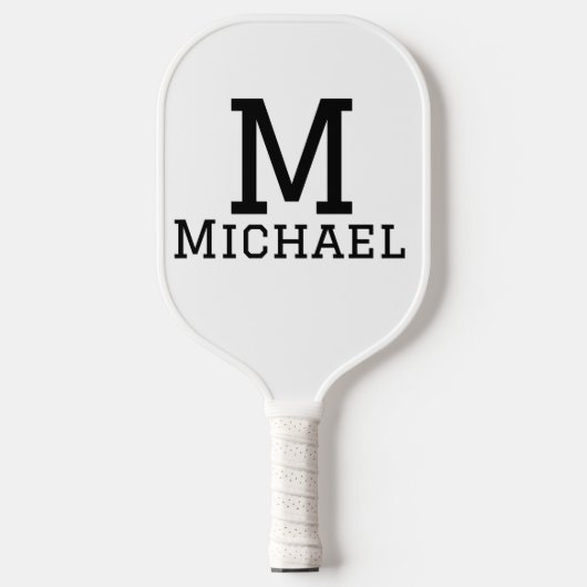Raquette De Pickleball Monogramme capital masculin ajouter nom simple cla (Recto)