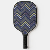 Raquette De Pickleball Monogramme Chevron Blue (Recto)