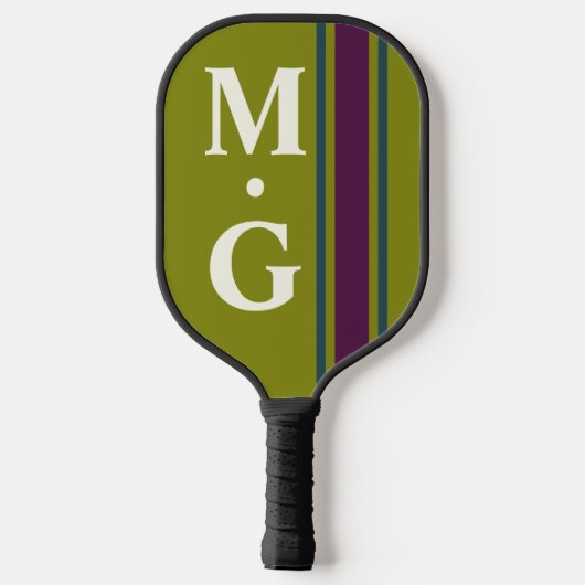 Raquette De Pickleball Monogramme chic chaudière (Verso)