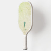 Raquette De Pickleball Monogramme Chic Jaune Floral (Gauche)