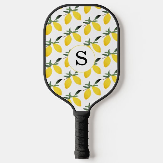 Raquette De Pickleball Monogramme citron (Recto)