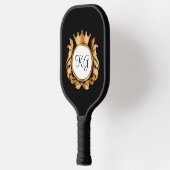 Raquette De Pickleball Monogramme Classé Rois Thème Couronne (Gauche)