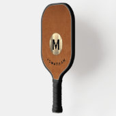 Raquette De Pickleball Monogramme classique en cuir moderne (Gauche)