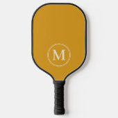 Raquette De Pickleball Monogramme Couleur de la tasse de beurre brûlée so (Recto)