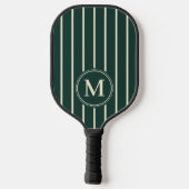 Raquette De Pickleball Monogramme Couleur verte de la tranche du milieu d (Verso)