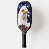Raquette De Pickleball Monogramme d'aigle patriotique américain (Gauche)