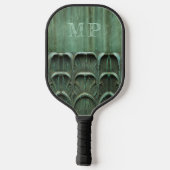 Raquette De Pickleball Monogramme d'apparence de bronze Patiné Verdigris (Verso)